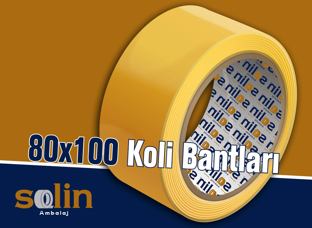 80x100 Koli Bantları 80mm veya 8cm genişlikte, 100m uzunluktadır.